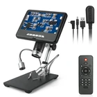Andonstar 7-дюймовый цифровой микроскоп 100X HD 3D видео микроскопы ювелирные изделия печатная плата ремонт телефона паяльный инструмент изображение Поворотная Лупа