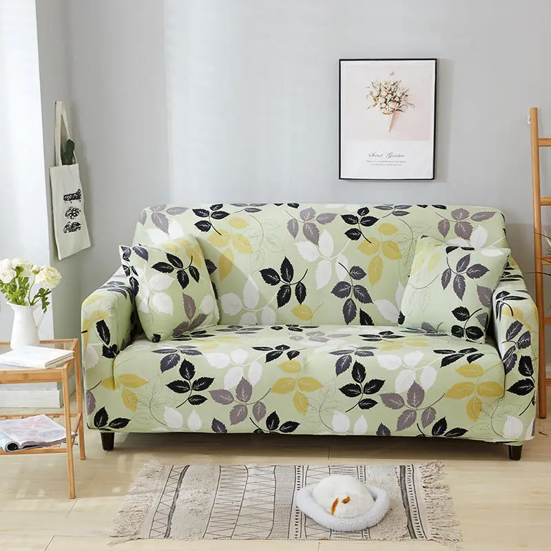

Plaid Elastic Polyester Sofa Covers for Living Room Flower Knitted Fabric Furniture Slipcovers Protector 1/2/3/4 Seater
