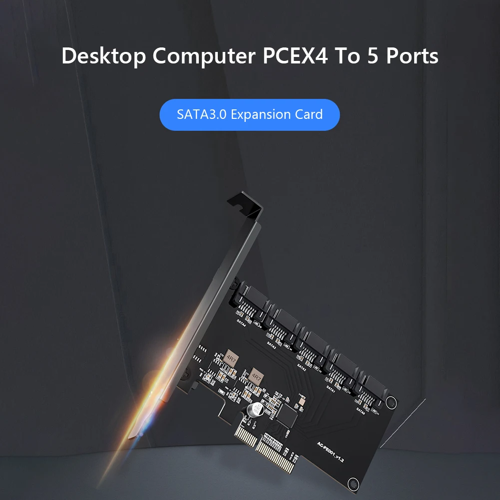 ac pe001 sata адаптерная плата pcie 5 порты sata 3