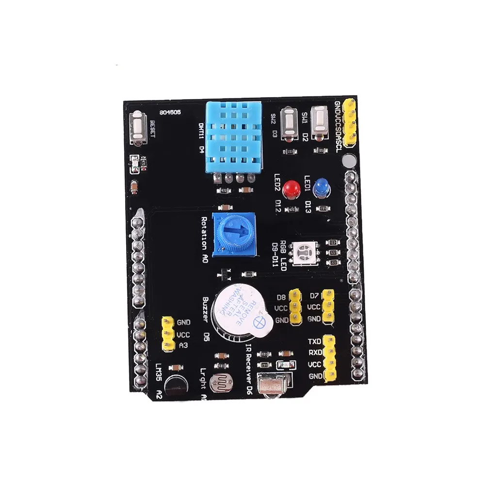 Многофункциональная Плата расширения для Arduino UNO R3 LM35D DHT11 датчик температуры