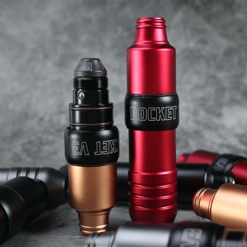 1pc Professional Rocket V3 Rotary Tattoo Machine Aluminum Tatoo Pen Electric Strong Quiet Motor Liner And Shader Machine Tattoos