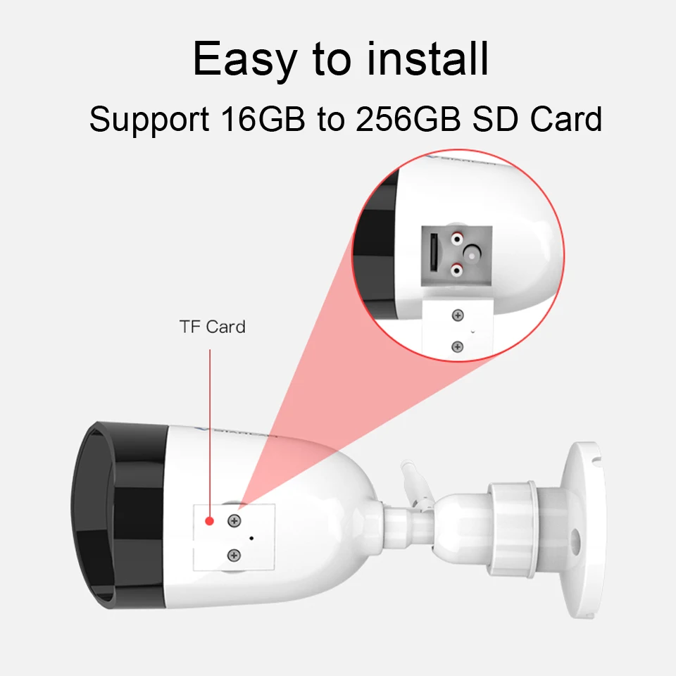 Наружная цилиндрическая IP камера Vstarcam 3 Мп 1296P Wi Fi ИК видеонаблюдения с