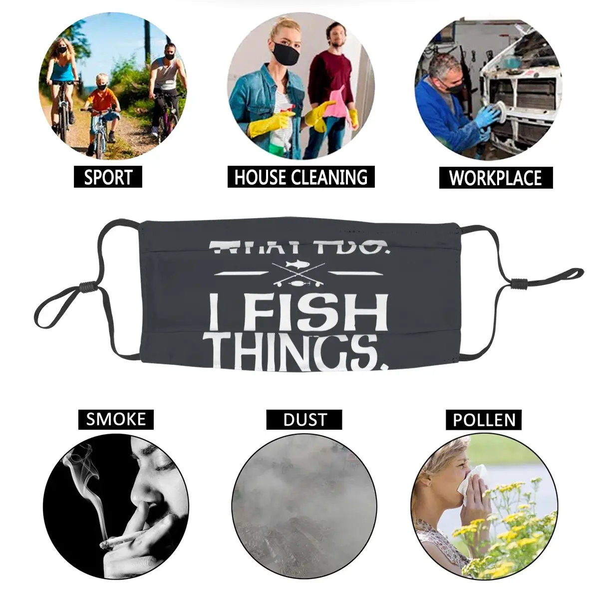 I Fish Know Things неодноразовая маска для лица рыбацкий Рыбак Тирион пылезащитный