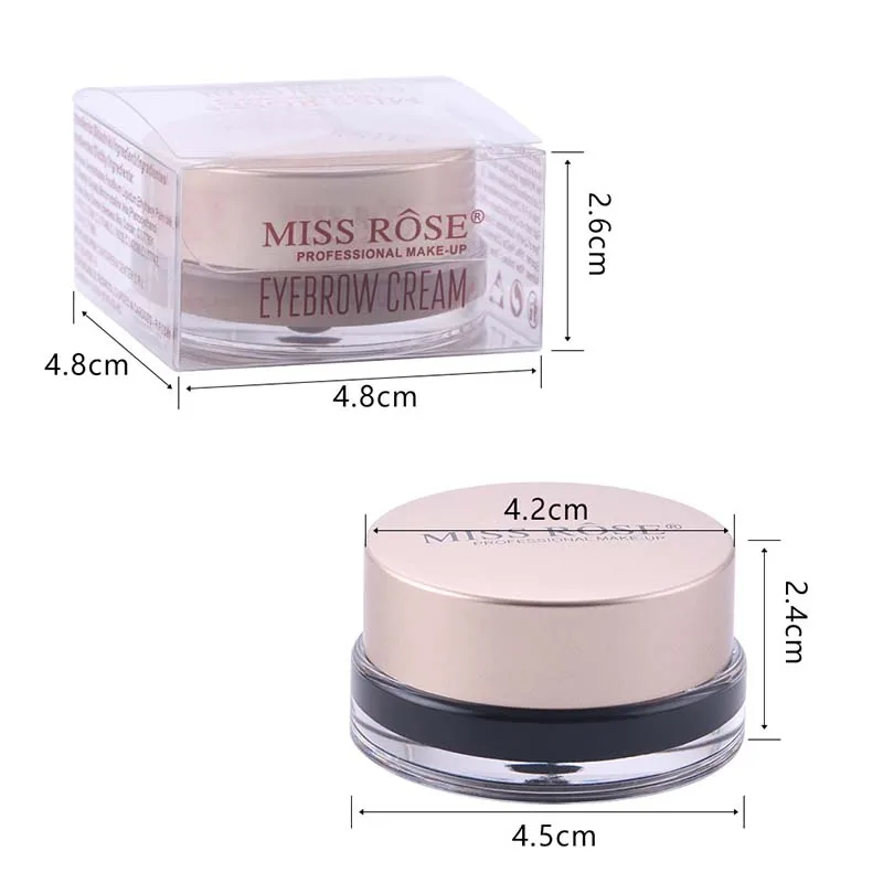 MIss Rose водостойкий и не-головокруженный монохроматический крем для окрашивания бровей водонепроницаемый влагостойкий крем-подводка для глаз Lazy Crea для бровей