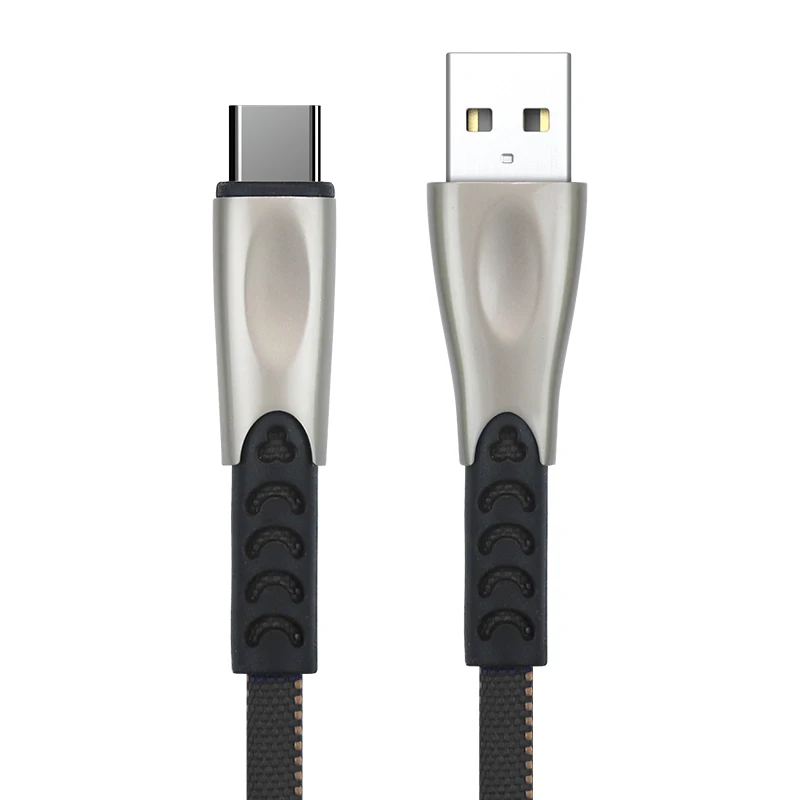 2.4A 3A usb зарядный кабель для iphone micro type c мобильный телефон SIKAI - Цвет: black for type-c