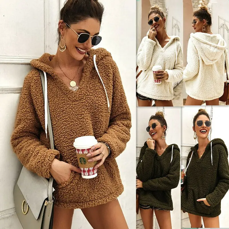 Модная новинка Женская Теплая Флисовая Меховая куртка пальто осенне-зимняя