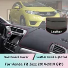 Для Honda Fit Jazz 2014-2019 GK5 крышка приборной панели кожаный коврик Pad солнцезащитный козырек Защитная панель светонепроницаемая прокладка Автозапчасти автомобильные аксессуары