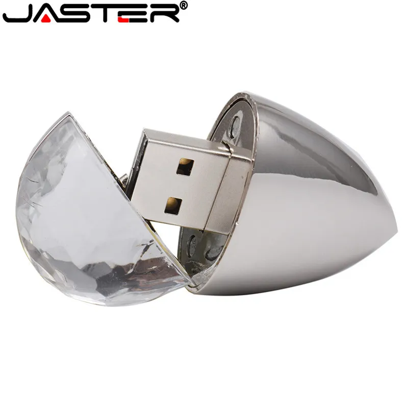 Флэш накопитель JASTER в форме капли воды с кристаллами USB 2 0 ювелирное изделие