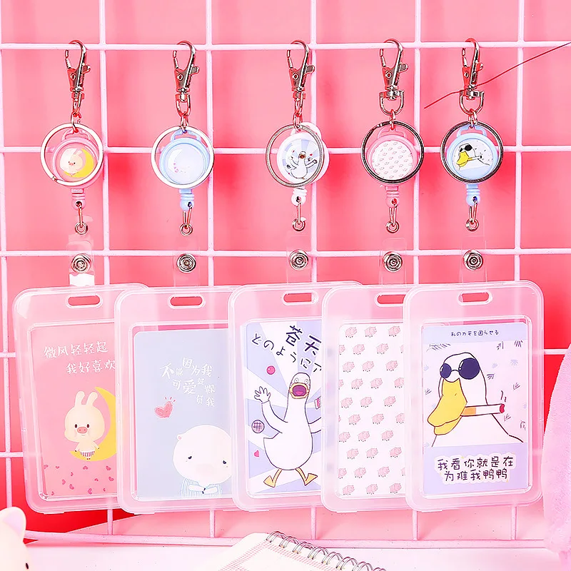 Симпатичный мультяшный держатель для ID карт из пвх держатели бейджей модный