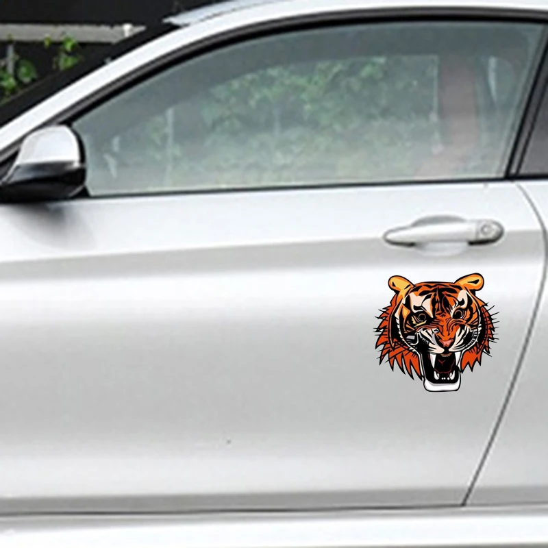 15 6 см * 14 4 Воющий острый тигр голова Наклейка ПВХ мотоцикл автомобиль наклейка |
