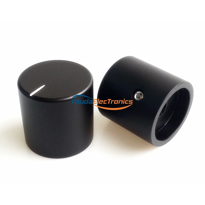 

1PC 25x25mm dull polish Black Aluminium AMP volume potentiometer Knob 6.0mm Volume Control Knob