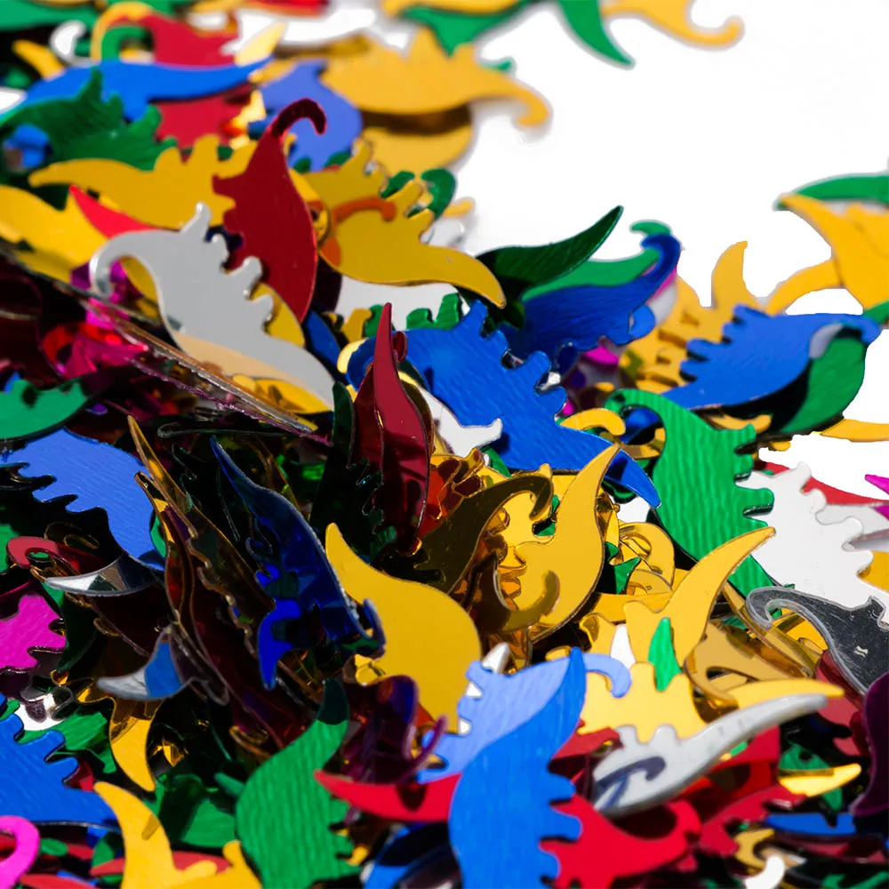 Конфетти в форме динозавра для вечеринки смешанные цвета настольные украшения