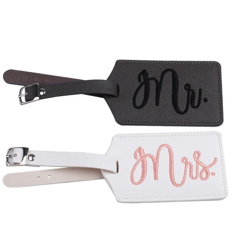 

Creative Suitcase Luggage Tag Embroidery Couple Baggage LabelTravel Accessories Name ID Address Wedding VIP Invitation Label