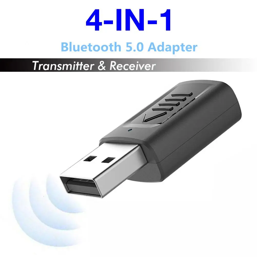 Wireless USB Bluetooth Adapter For Computer Dongle 5.0 PC Receiver Transmitter With 3.5mm Cable | Электроника