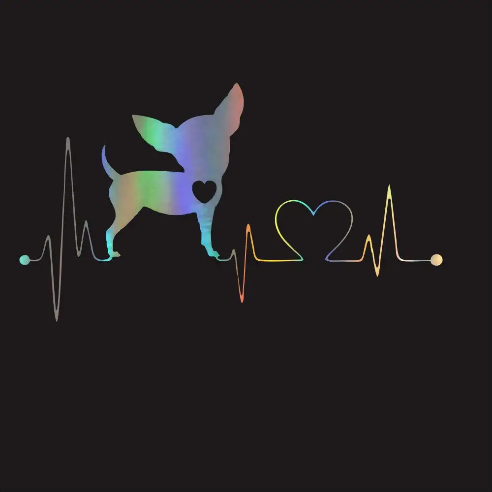 Автомобильная наклейка на окно бампер французский Бульдог Heartbeat 3D виниловая