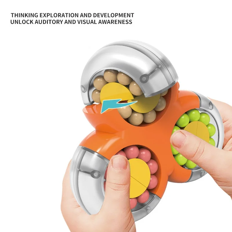 

Decompression Magical Bean Cube Toys Rotating Triangle/Square Special Shape Cube Ball Creative Puzzle Kids Stress Relief Toys