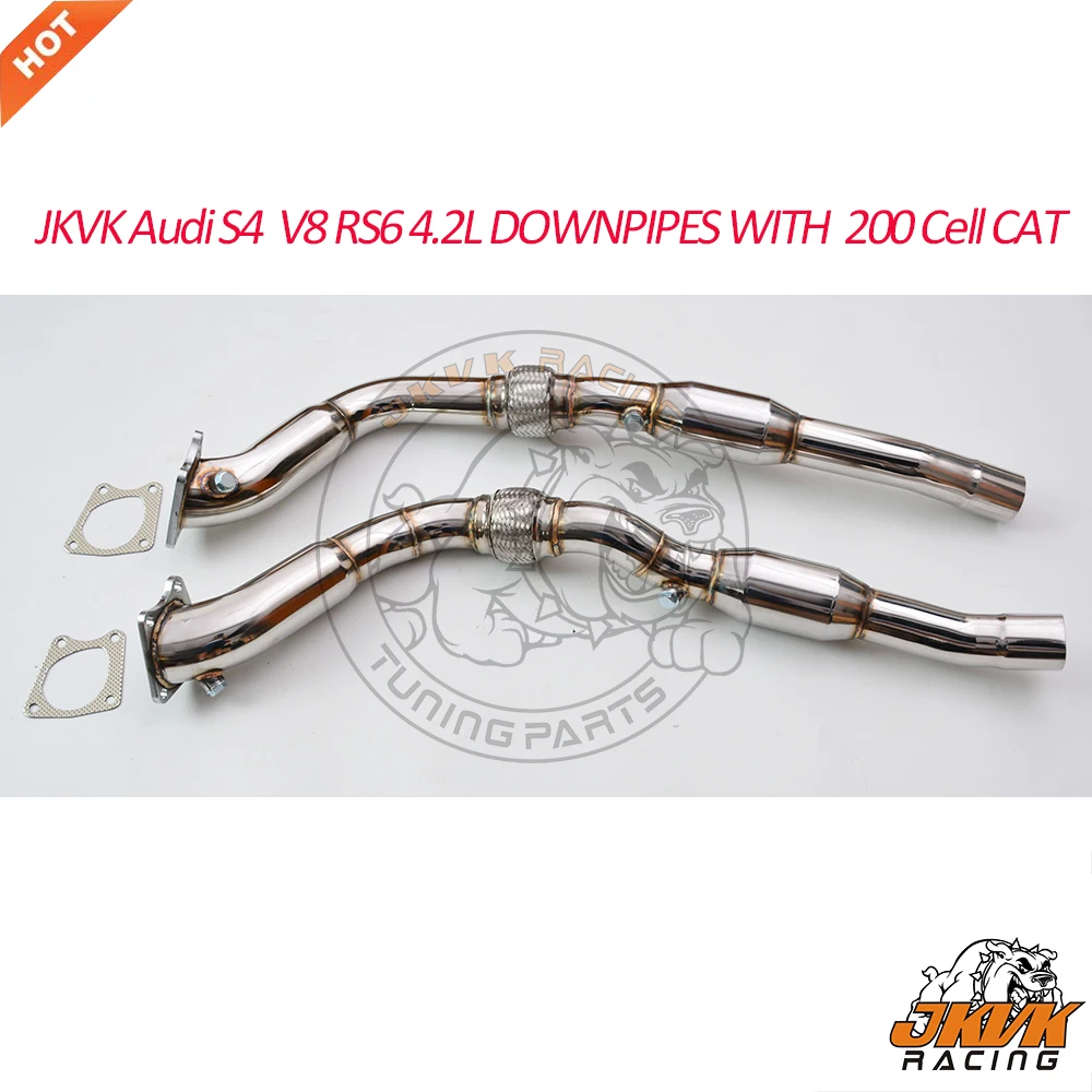 

JKVK гоночная выхлопная труба для S4 4.2L V8 RS6 C5 4.2L с 200cell CAT