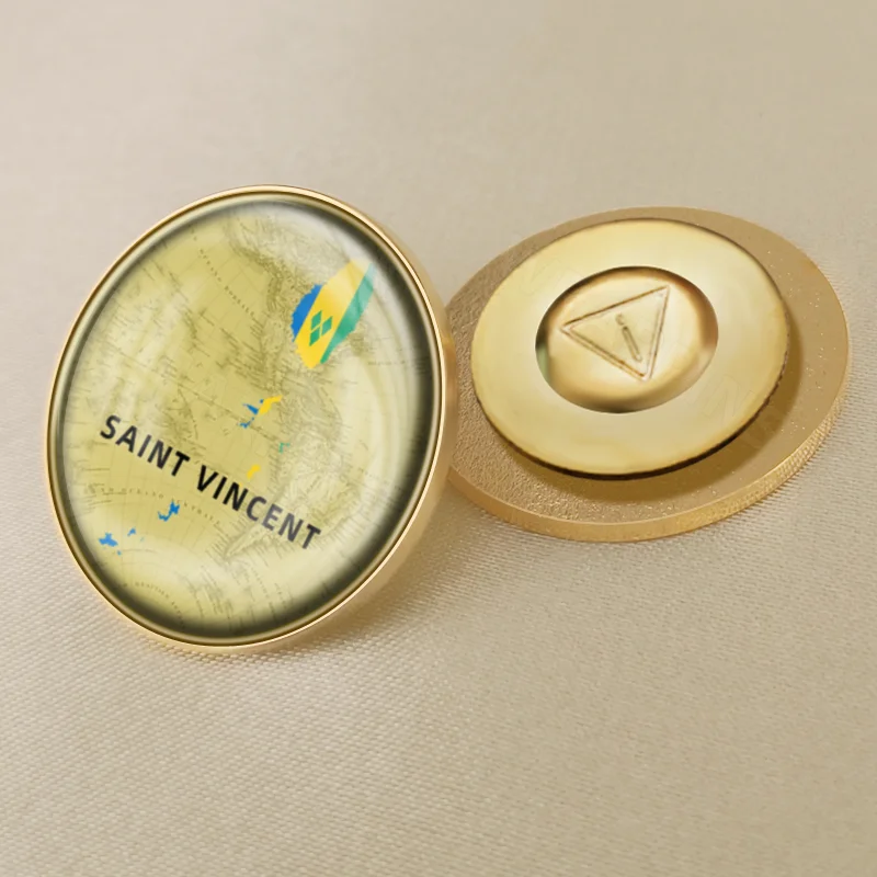 Герб Сент-Винсент и Гренадины карта национальный флаг эмблема брошь значки