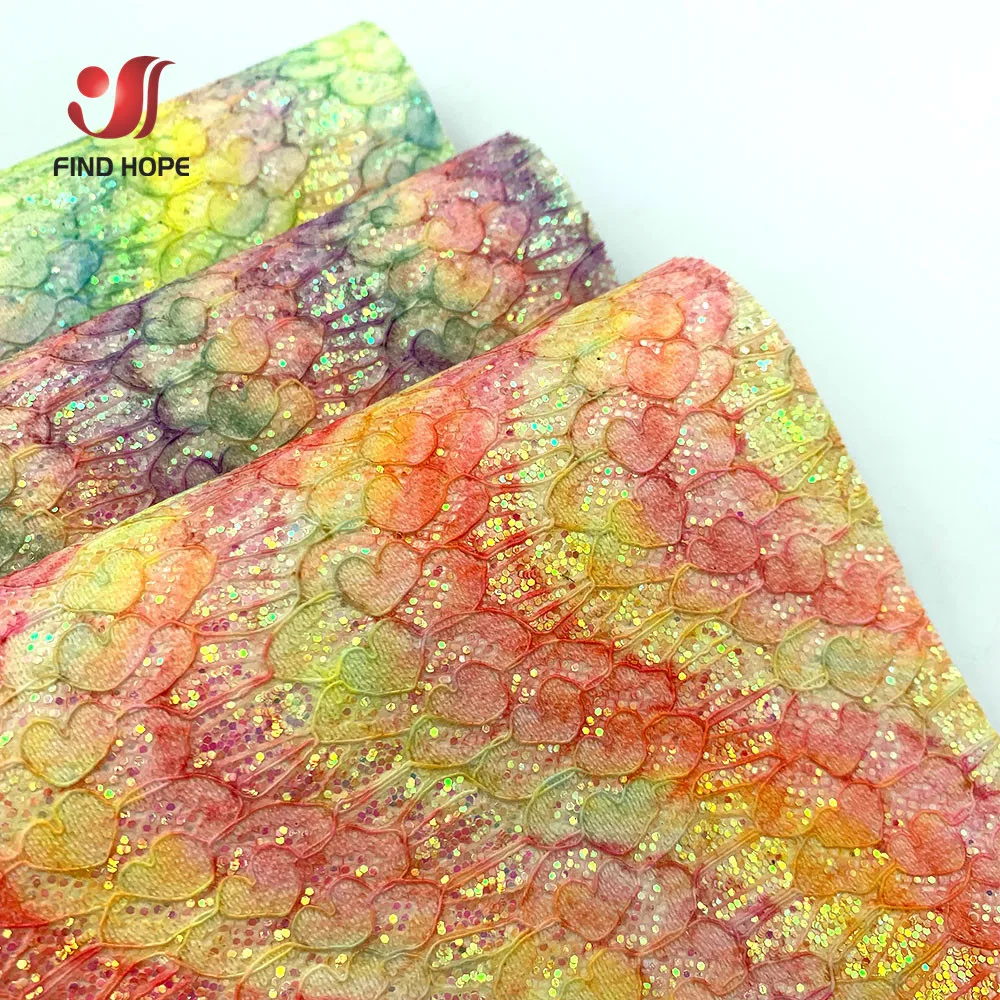 Кружевная брошь А4 с блестками кружевом и вышивкой в виде сердец 20 х30