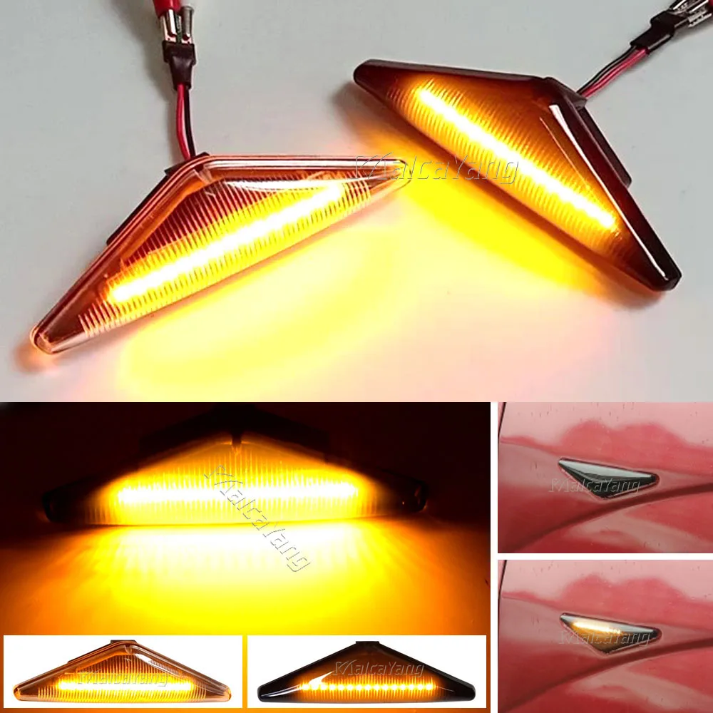 2 шт. повторитель боковой маркер светодиодный Динамический указатель поворота