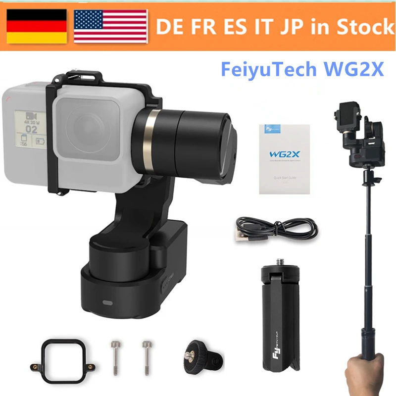 FeiyuTech WG2X 3-осевой Водонепроницаемый переносной шарнирный Портативный Hands-Free съемки видео с 360 градусов панорамный Штатив для Gopro 4/5 6 7