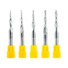 Концевые фрезы HRC55 2F, цельные твердосплавные 4 мм 6 мм 8 мм 10 мм 12 мм, конические насадки для фрезерного станка с ЧПУ, для работ по дереву и металлу