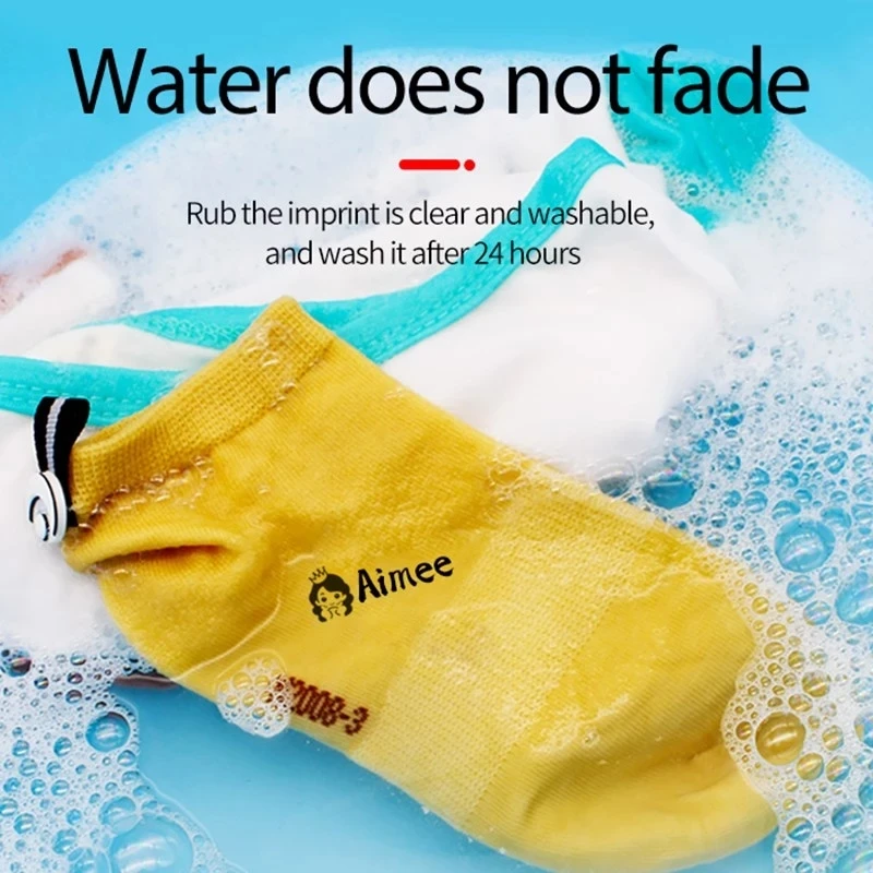 

Custom-Made Baby Name Stamp DIY For Children Name Seal Student Clothes Chapter Not Easy To Fade Security Name Stamp Sticker