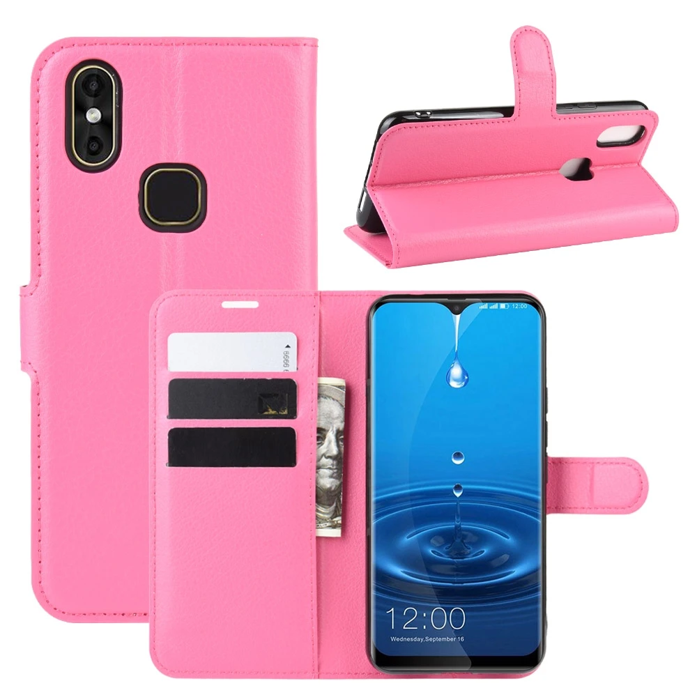 Откидной Чехол кобура для LEAGOO M13 кожаный чехол кошелек с подставкой и отделениями