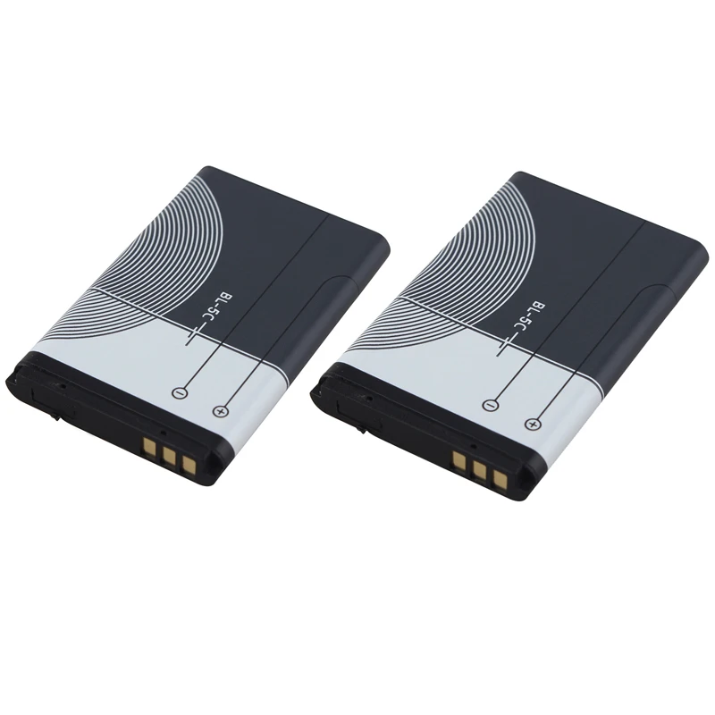 2 шт./компл. 1020 мАч BL 5C Li Ion перезаряжаемая батарея для телефона NOKIA C2 01 N70 N72 02 03 06 X2 5130