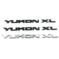 black chrome lettes abs car body rear trunk sticker emblem decal oem badge for 07 20 gmc yukon xl accessories
