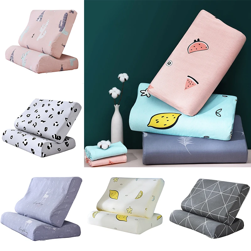

Soft Cotton Latex Pillow Cases Slowly Rebound For Bedroom Sleeping Memory Foam Space Neck Memory Cotton Latex Pillowcase 40x60cm