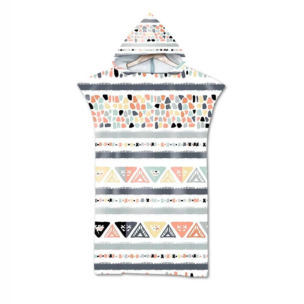 Пляжное полотенце для мужчин и женщин быстросохнущее пончо с капюшоном занятий