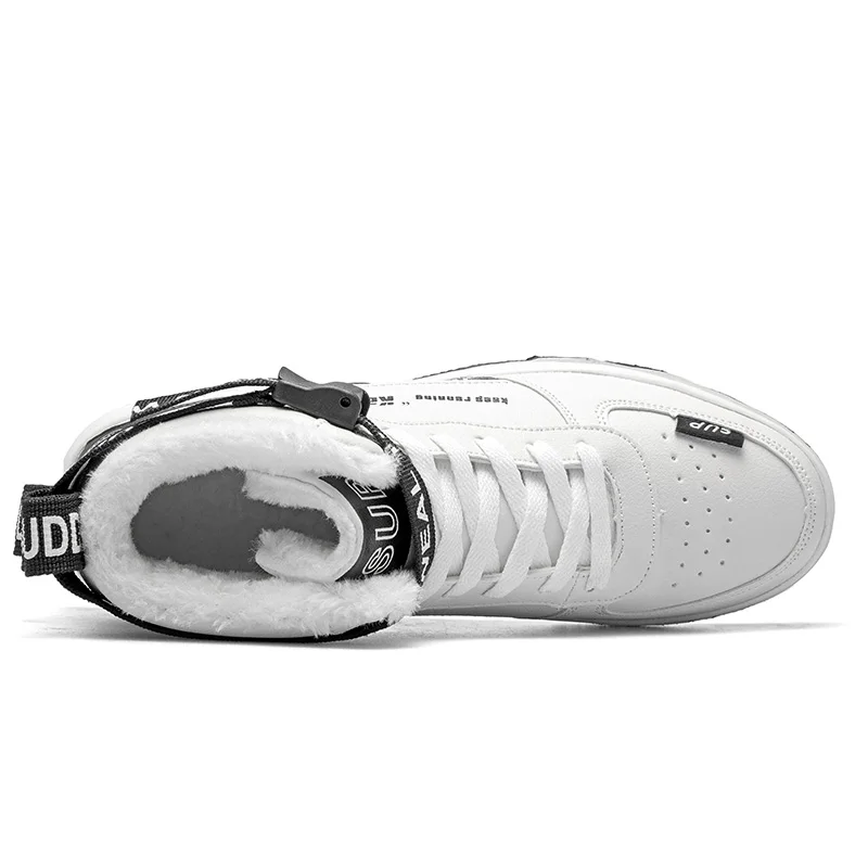 Черные мужские ботильоны больших размеров 39-46 теплые зимние кроссовки для бега