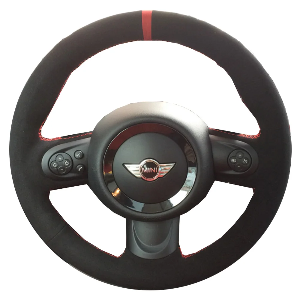 KUNBABY автомобильный Стайлинг Черный замшевый кожаный чехол рулевого колеса