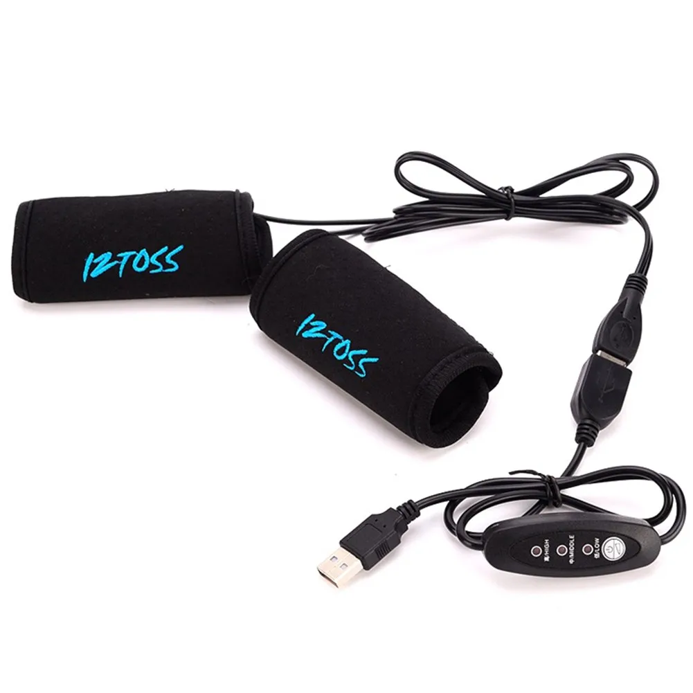 

Warm Scooter Motorcycle Electrical USB Heated Grips With Temperature Control Switch Motorbike Grip Handlebar Heater Cover
