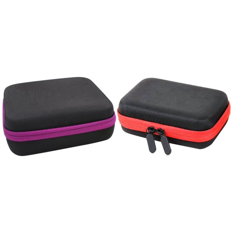 

2 Pcs 30 Bottle Essential Oil Box Protection 5ML 10ML 15ML Essential Oil Bag Essential Oil Storage Box Red & Purple
