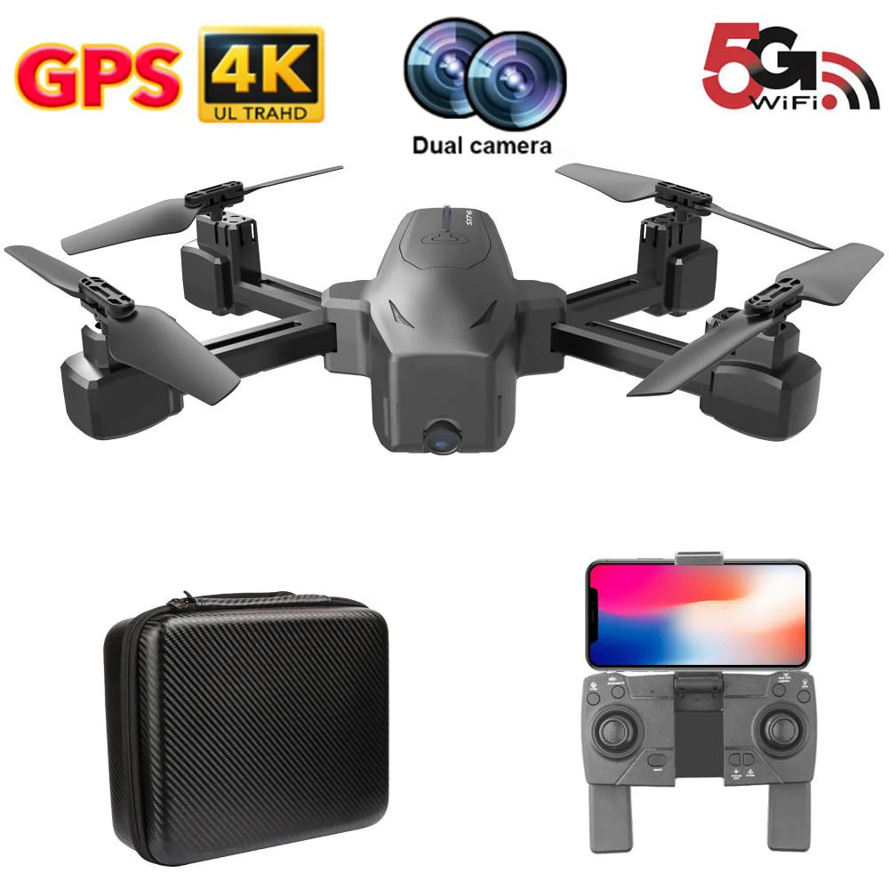 

New Drone 4k GPS Profissional Quadcopter Dron With Dual Camera 5G Fpv Follow Me RC Helicopter Foldable Toy For Kids Christmas