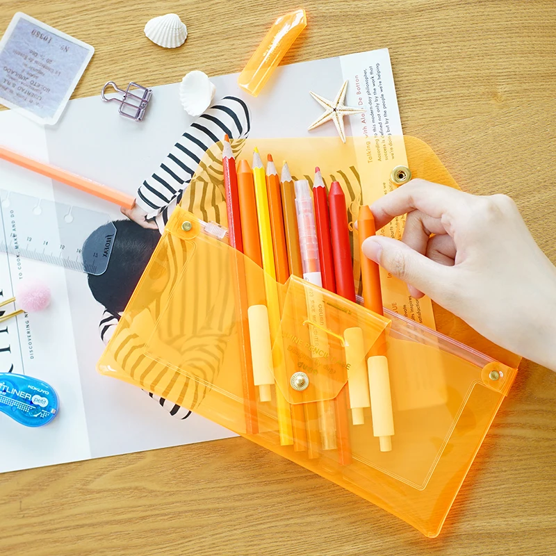 1 шт. ПВХ водонепроницаемый чехол для ручки прозрачный подарок пенал сумка
