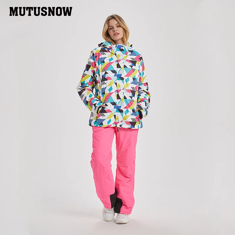 Открытый новый высококачественный брендовый лыжный костюм женский