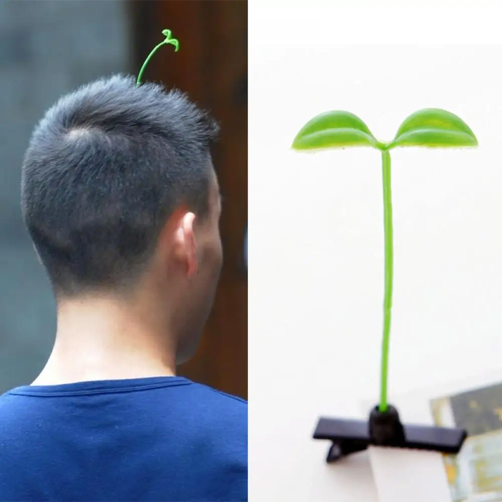 

4 Pcs Fashion Unisex Funny Grass Clips Adorable Flower Mushroom Grass Sprout Bean Antenna Hairpins Headwear Hair Claw Clip Clamp