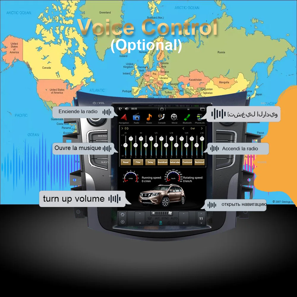 Вертикальный Автомобильный GPS-навигатор в стиле Tesla Android 9 0 для NISSAN NAVARA 2014-/NP300