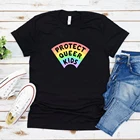 Детская футболка с защитой Queer, футболка с защитой Элли, радуга, гей, топы для гомосексуалистов, летние женские Топы с коротким рукавом