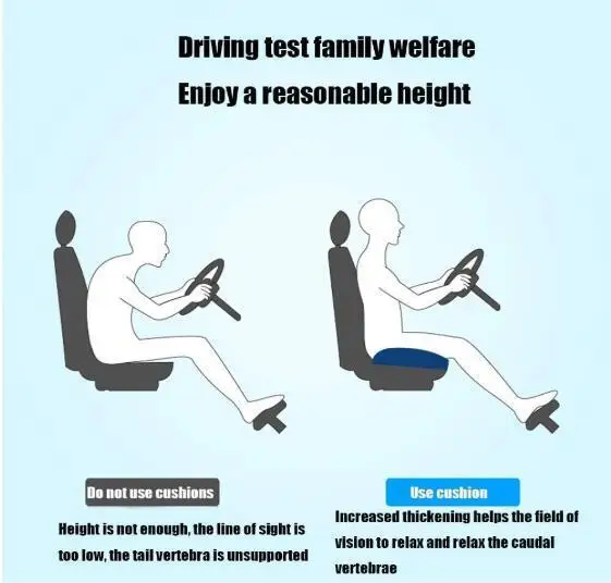 Подушка для автомобильного сиденья коврик повышающий высоту портативный