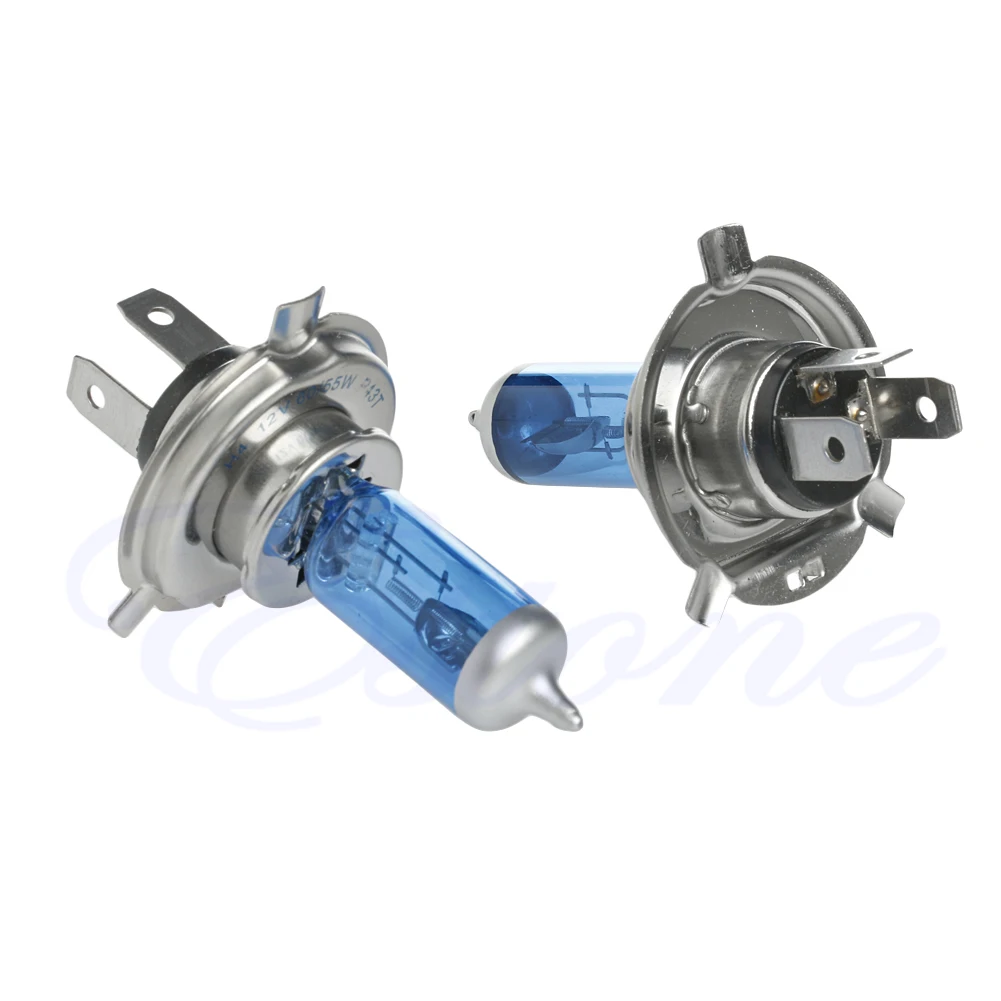 

2021 New 2pcs H4 55W Halogen Light Bright White Car Headlight 12V 5000K Bulbs Bulb Lamp