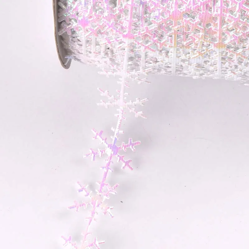 3 ярда/партия шелковые атласные ленты с изображением снега и листьев|Ленты для