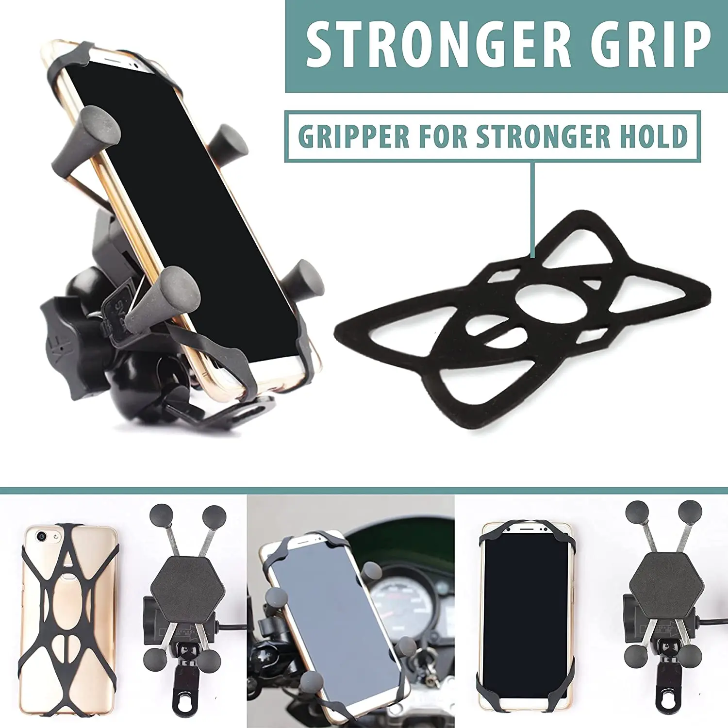 motorcycle bike bicycle mirror usb charger phone holder 5v 360 degree adjustable phone mount for phone 4 6 5 inch grip mount free global shipping
