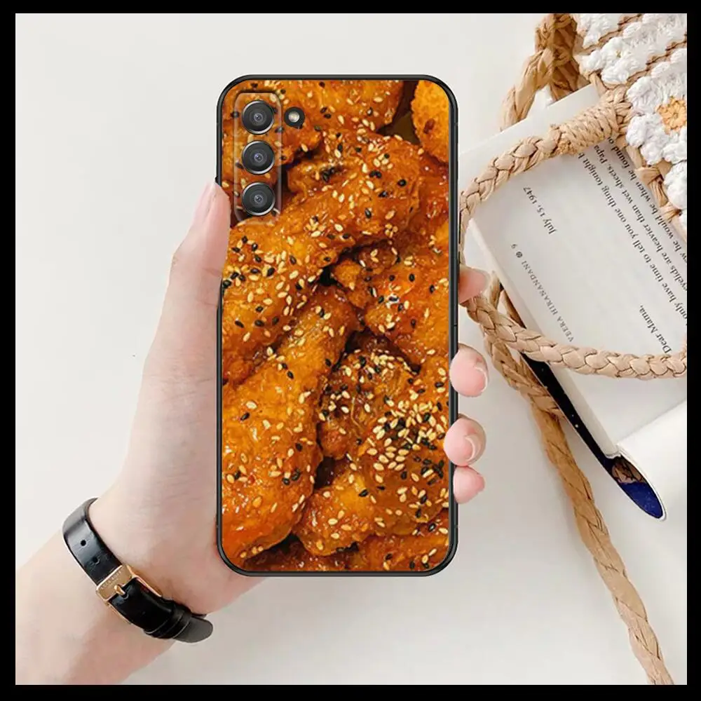 Чехол для телефона с изображением жареной курицы и бургеров SamSung Galaxy s6 s7 S8 S9 S10E S20