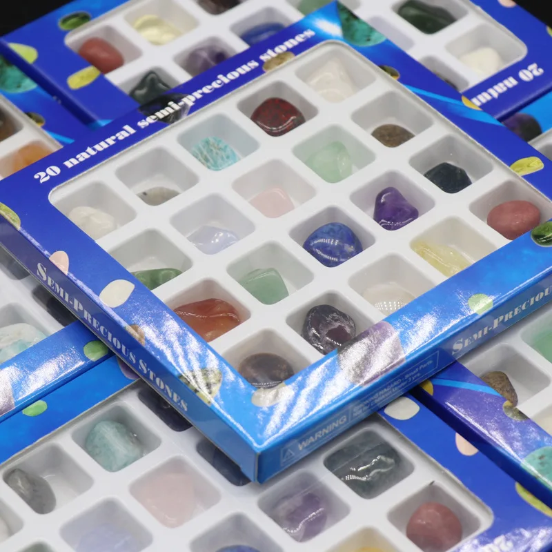 20 видов бусин из натурального камня Амазонит/Розовый