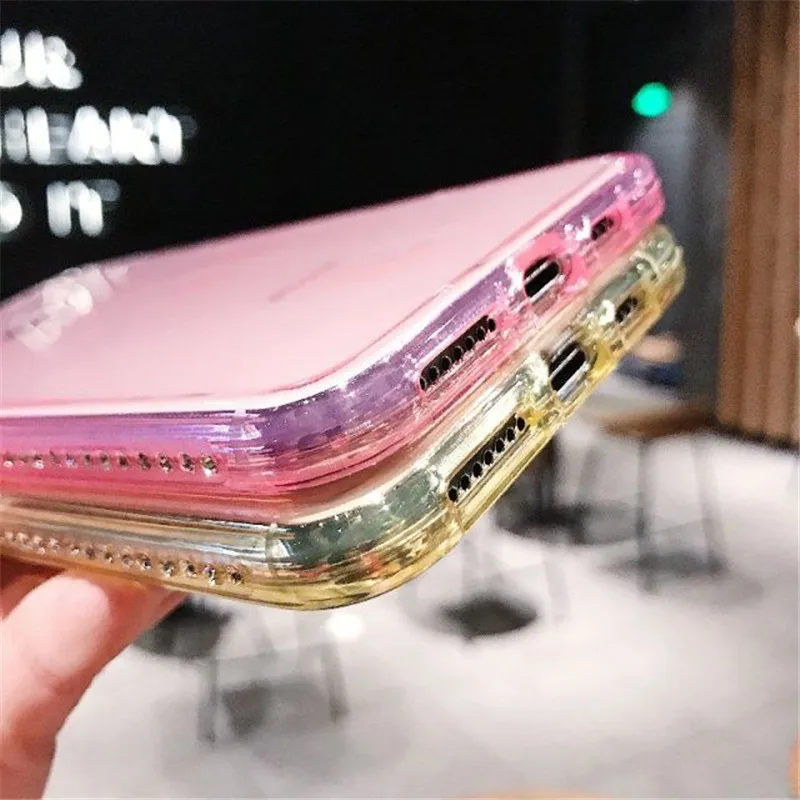 Мягкий чехол с бриллиантами для iphone X XS MAX XR 6 6s 7 8 Plus милый блестящий кошачьими