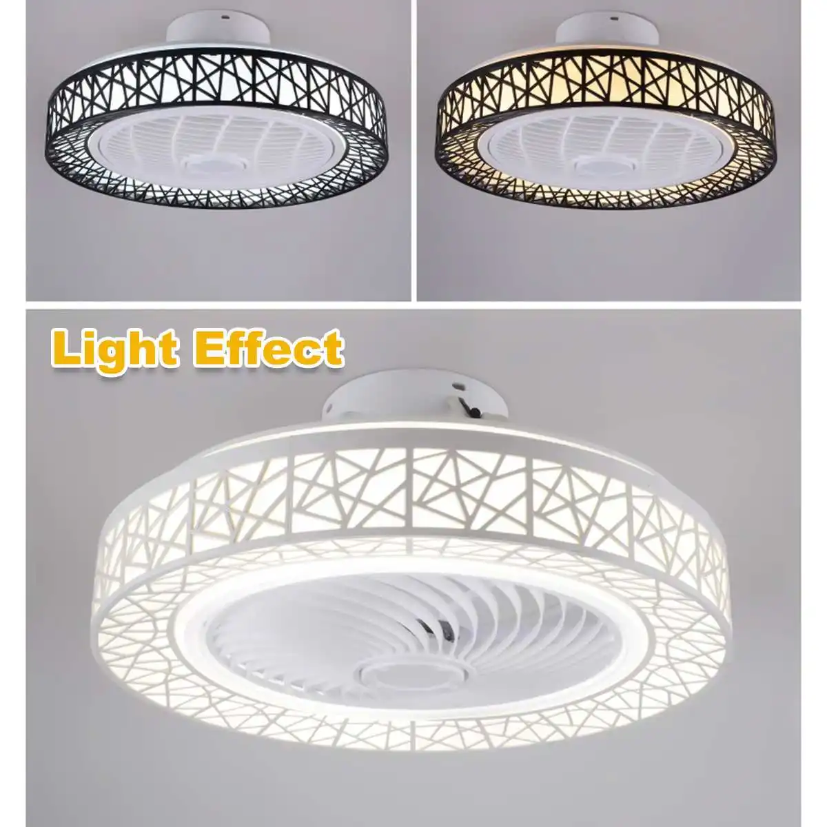 

NEW 50CM Smart LED Ceiling Fan Fans with Lights Remote Control Bedroom Decor Ventilator Lamp Air Invisible Silent